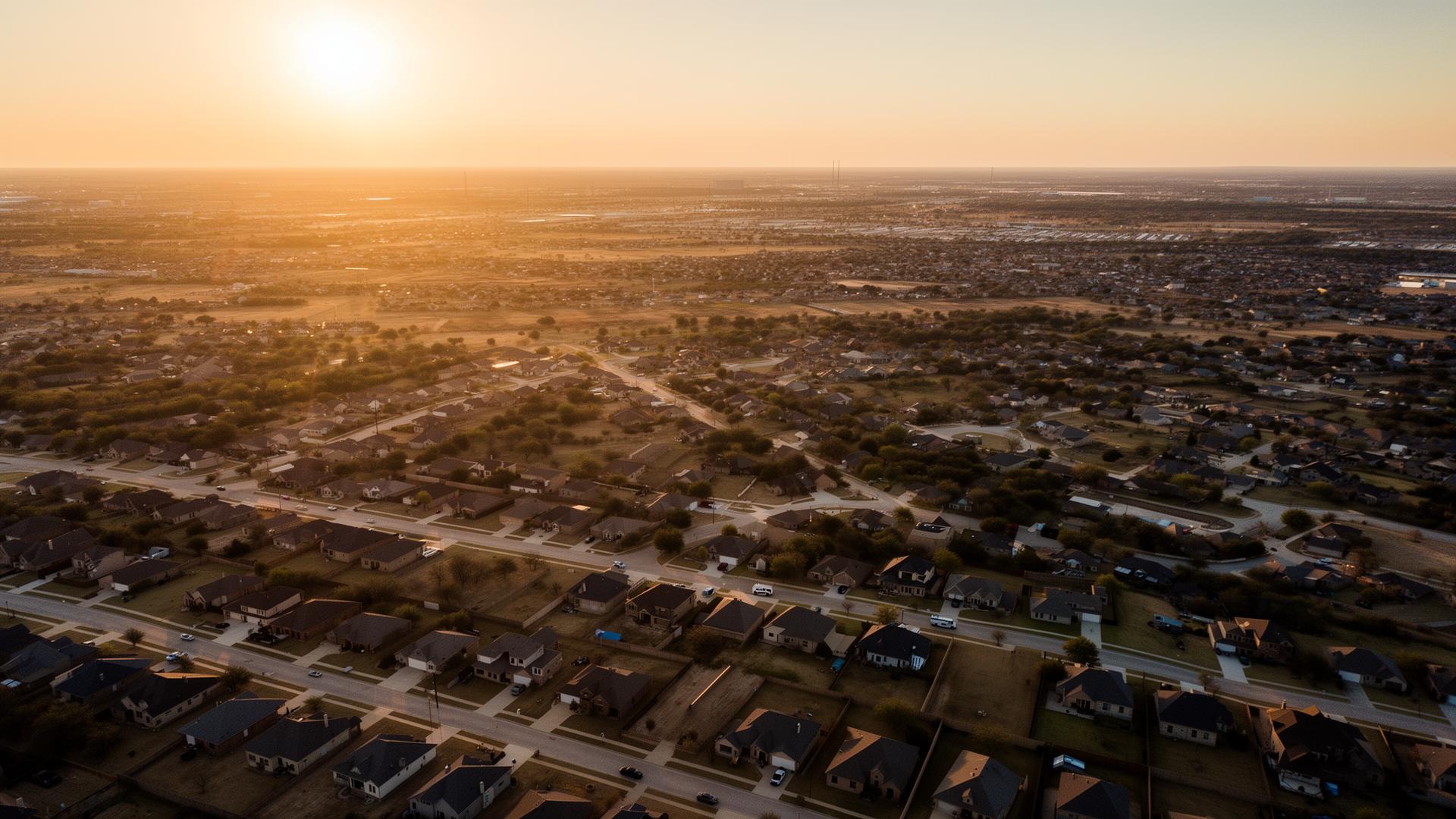 Aerial view of North Texas
